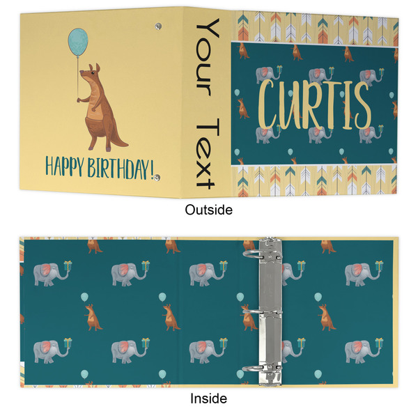 Animal Friend Birthday 3 Ring Binders - Full Wrap - 3" - APPROVAL