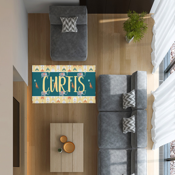 Animal Friend Birthday 3'x5' Indoor Area Rugs - IN CONTEXT