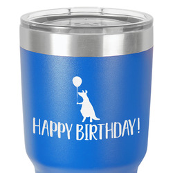 Animal Friend Birthday 30 oz Stainless Steel Tumbler - Royal Blue - Double-Sided (Personalized)