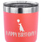 Animal Friend Birthday 30 oz Stainless Steel Ringneck Tumbler - Coral - CLOSE UP