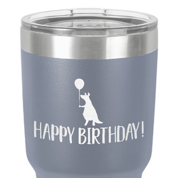 Animal Friend Birthday 30 oz Stainless Steel Tumbler - Grey - Double-Sided (Personalized)