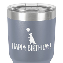 Animal Friend Birthday 30 oz Stainless Steel Tumbler - Grey - Single-Sided (Personalized)