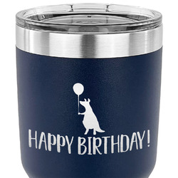 Animal Friend Birthday 30 oz Stainless Steel Tumbler - Navy - Single Sided (Personalized)