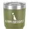 Animal Friend Birthday 30 oz Stainless Steel Ringneck Tumbler - Olive - Close Up