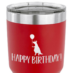 Animal Friend Birthday 30 oz Stainless Steel Tumbler - Red - Single Sided (Personalized)