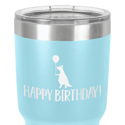 Animal Friend Birthday 30 oz Stainless Steel Tumbler - Teal - Single-Sided (Personalized)