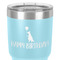 Animal Friend Birthday 30 oz Stainless Steel Ringneck Tumbler - Teal - Close Up