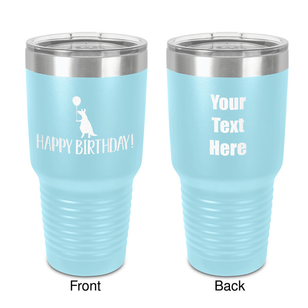 Custom Animal Friend Birthday 30 oz Stainless Steel Tumbler - Teal - Double-Sided (Personalized)