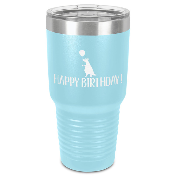 Custom Animal Friend Birthday 30 oz Stainless Steel Tumbler - Teal - Single-Sided (Personalized)