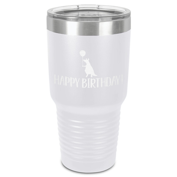Custom Animal Friend Birthday 30 oz Stainless Steel Tumbler - White - Single-Sided (Personalized)