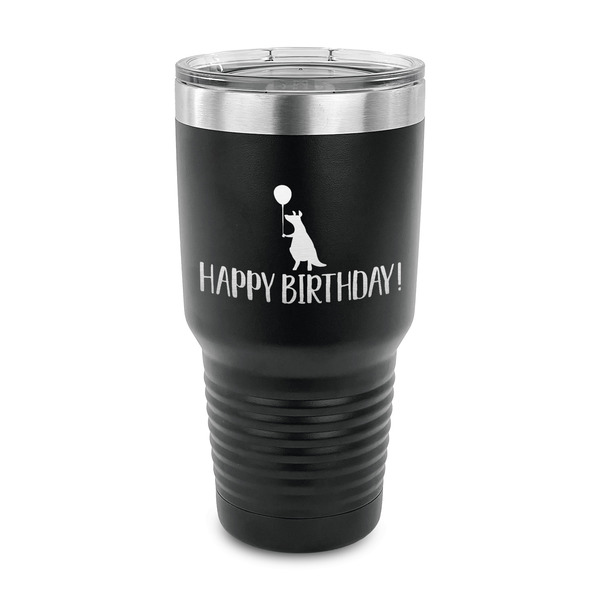 Custom Animal Friend Birthday 30 oz Stainless Steel Tumbler - Black - Single Sided (Personalized)