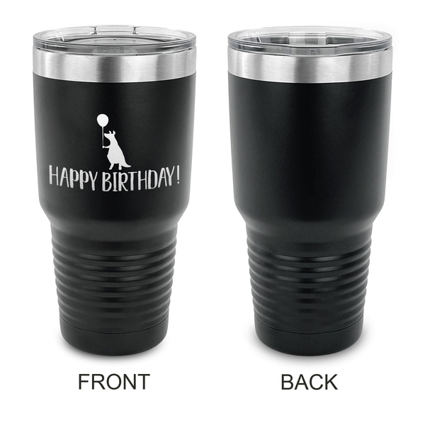 Animal Friend Birthday 30 oz Stainless Steel Ringneck Tumblers - Black - Single Sided - APPROVAL