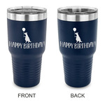 Animal Friend Birthday 30 oz Stainless Steel Tumbler - Navy - Double Sided (Personalized)
