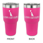 Animal Friend Birthday 30 oz Stainless Steel Tumbler - Pink - Double Sided (Personalized)