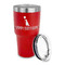 Animal Friend Birthday 30 oz Stainless Steel Ringneck Tumblers - Red - LID OFF