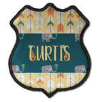 Animal Friend Birthday Iron On Shield Patch C w/ Name or Text