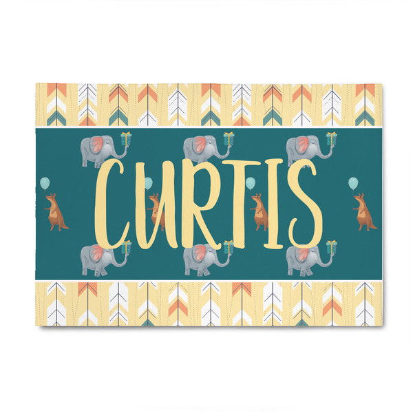 Custom Animal Friend Birthday 4' x 6' Indoor Area Rug (Personalized)