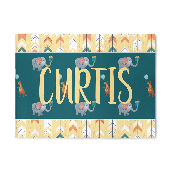 Custom Animal Friend Birthday Area Rug (Personalized)