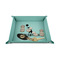 Animal Friend Birthday 6" x 6" Teal Leatherette Snap Up Tray - STYLED