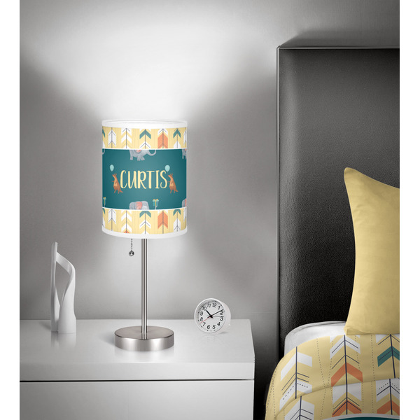 Animal Friend Birthday 7 inch drum lamp shade - in room