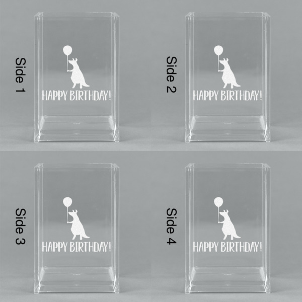 Animal Friend Birthday Acrylic Pen Holder - All Sides