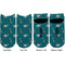 Animal Friend Birthday Adult Ankle Socks - Double Pair - Front and Back - Apvl