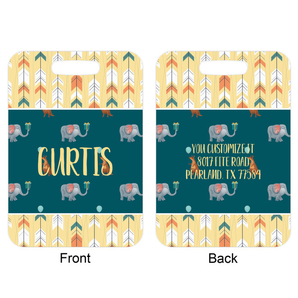 Animal Friend Birthday Aluminum Luggage Tag (Front + Back)