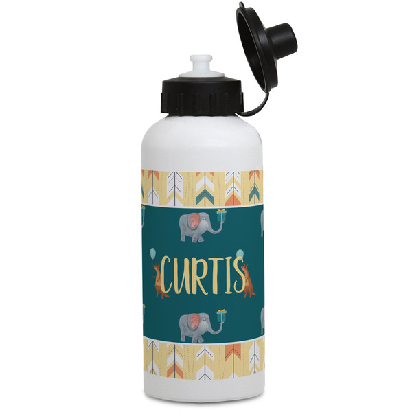 Custom Animal Friend Birthday Water Bottles - Aluminum - 20 oz - White (Personalized)