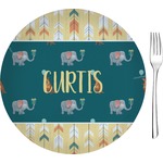 Animal Friend Birthday Glass Appetizer / Dessert Plate 8" (Personalized)