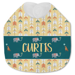 Animal Friend Birthday Jersey Knit Baby Bib w/ Name or Text