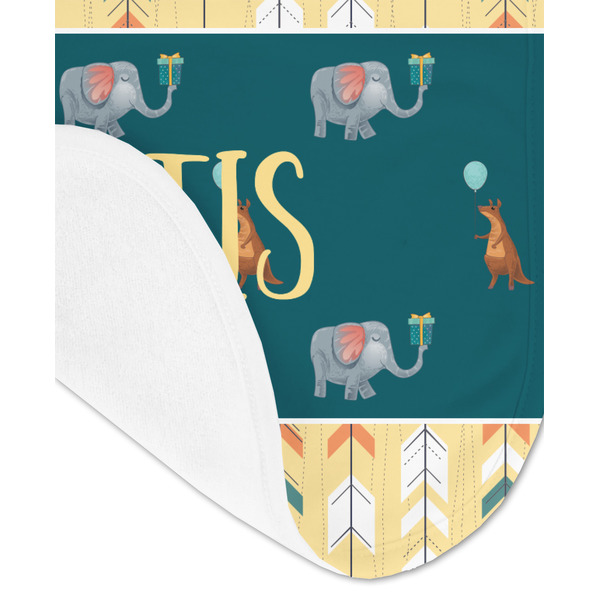 Animal Friend Birthday Baby Bib - AFT detail