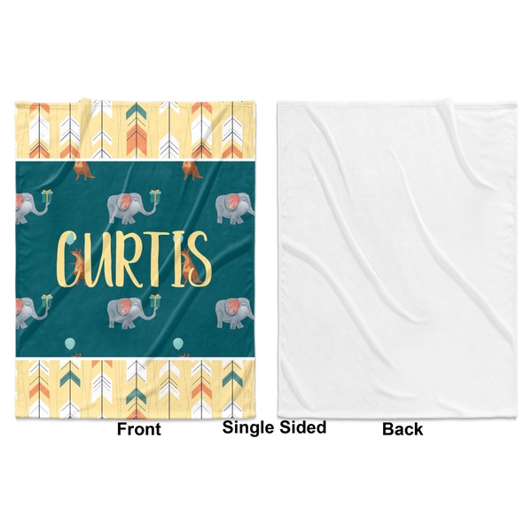 Animal Friend Birthday Baby Blanket (Single Sided - Printed Front, White Back)