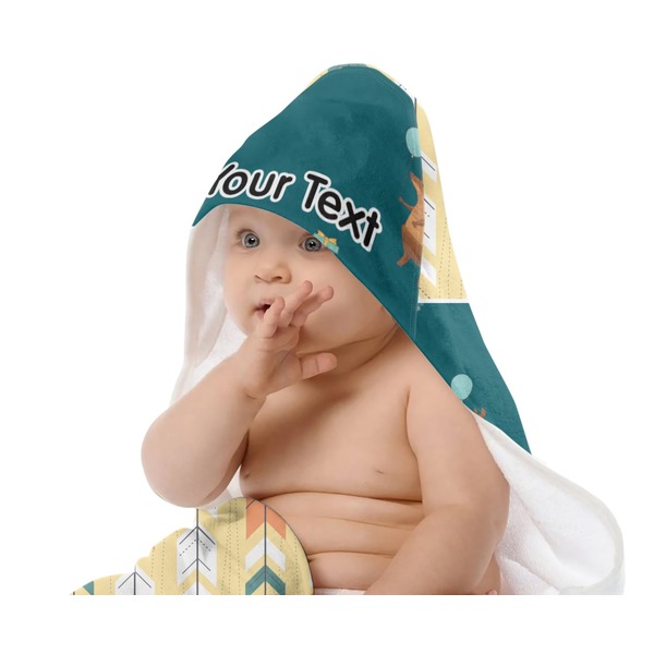 Animal Friend Birthday Baby Hooded Towel on Child