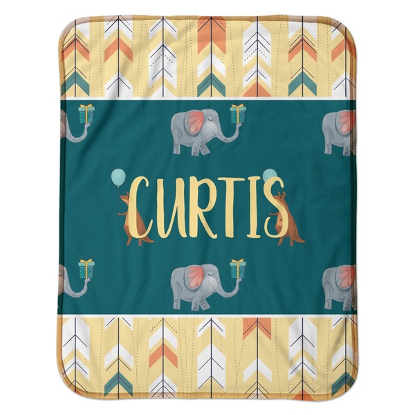 Animal Friend Birthday Baby Sherpa Blanket - Flat