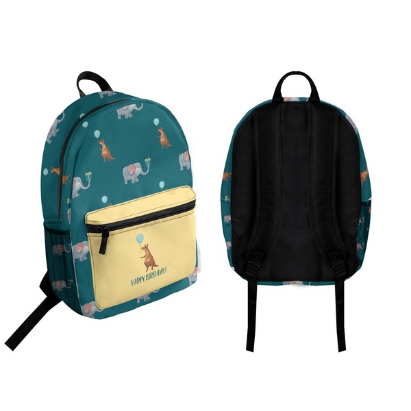 Animal Friend Birthday Backpack front and back - Apvl