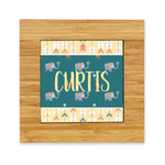 Animal Friend Birthday Bamboo Trivet with Ceramic Tile Insert (Personalized)