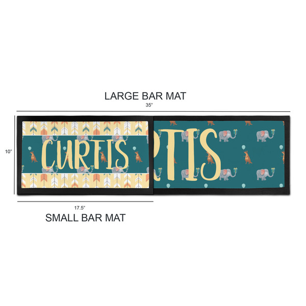 Animal Friend Birthday Bar Mats - Sizing Chart
