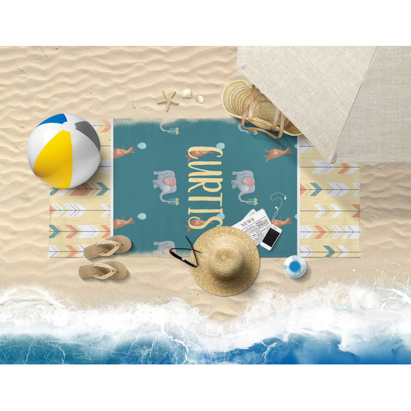 Animal Friend Birthday Beach Towel Lifestyle