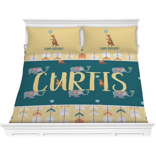 Custom Animal Friend Birthday Comforter Set - King (Personalized)