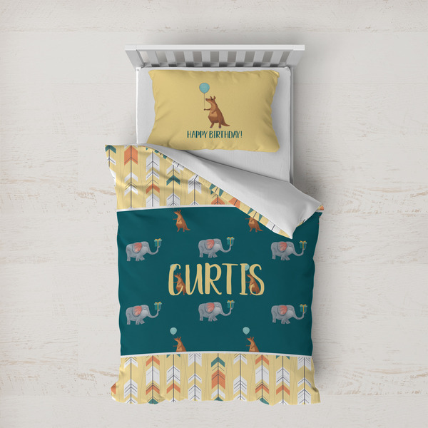 Custom Animal Friend Birthday Duvet Cover Set - Twin XL (Personalized)