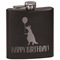 Animal Friend Birthday Black Flask - Engraved Front