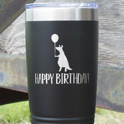 Animal Friend Birthday 20 oz Stainless Steel Tumbler - Black - Single Sided (Personalized)