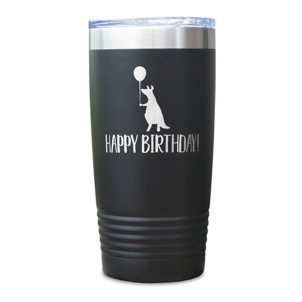 Animal Friend Birthday Black Polar Camel Tumbler - 20oz - Single Sided - Approval