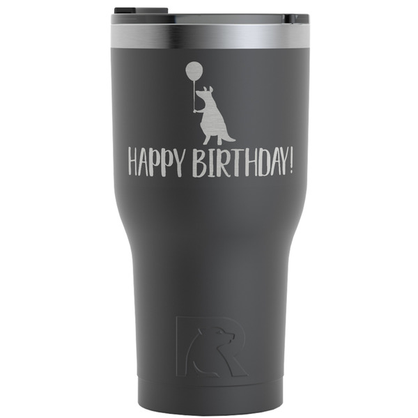 Custom Animal Friend Birthday RTIC Tumbler - Black - Engraved Front (Personalized)