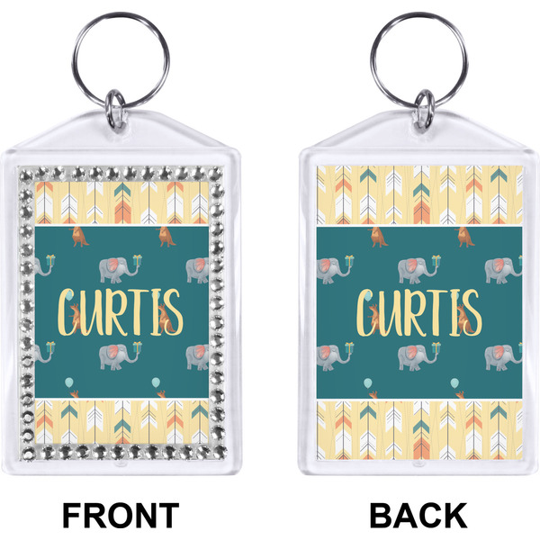 Animal Friend Birthday Bling Keychain (Front + Back)