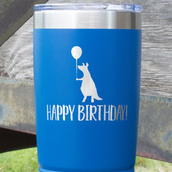 Animal Friend Birthday 20 oz Stainless Steel Tumbler - Royal Blue - Single Sided (Personalized)