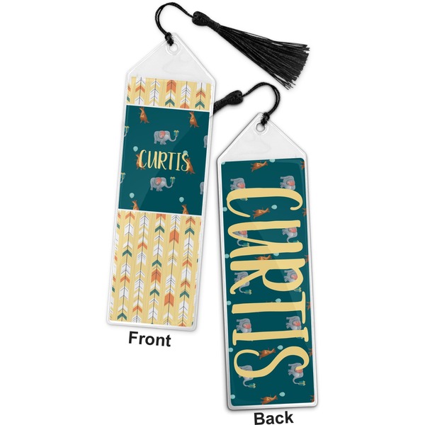 Animal Friend Birthday Bookmark with tassel - Front and Back