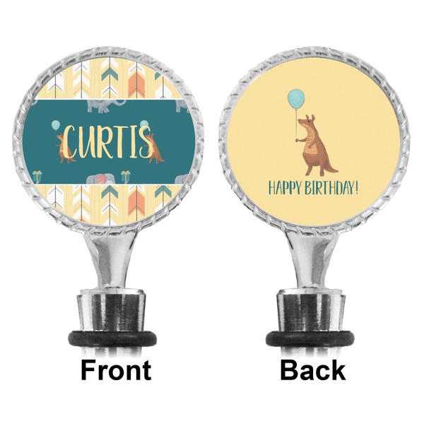 Animal Friend Birthday Bottle Stopper - Front and Back