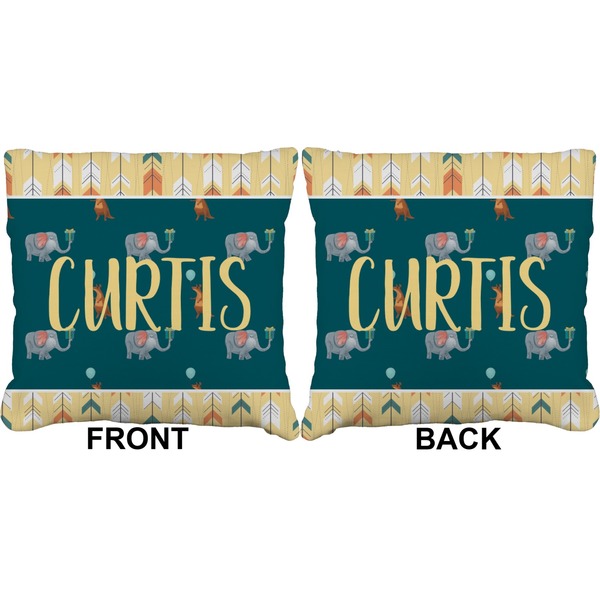 Animal Friend Birthday Burlap Pillow Approval