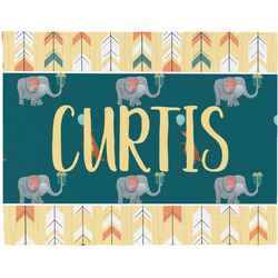 Animal Friend Birthday Woven Fabric Placemat - Twill w/ Name or Text